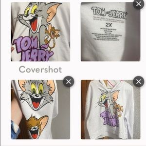💥NEW Tom&Jerry Hoodie fleecey sz2X